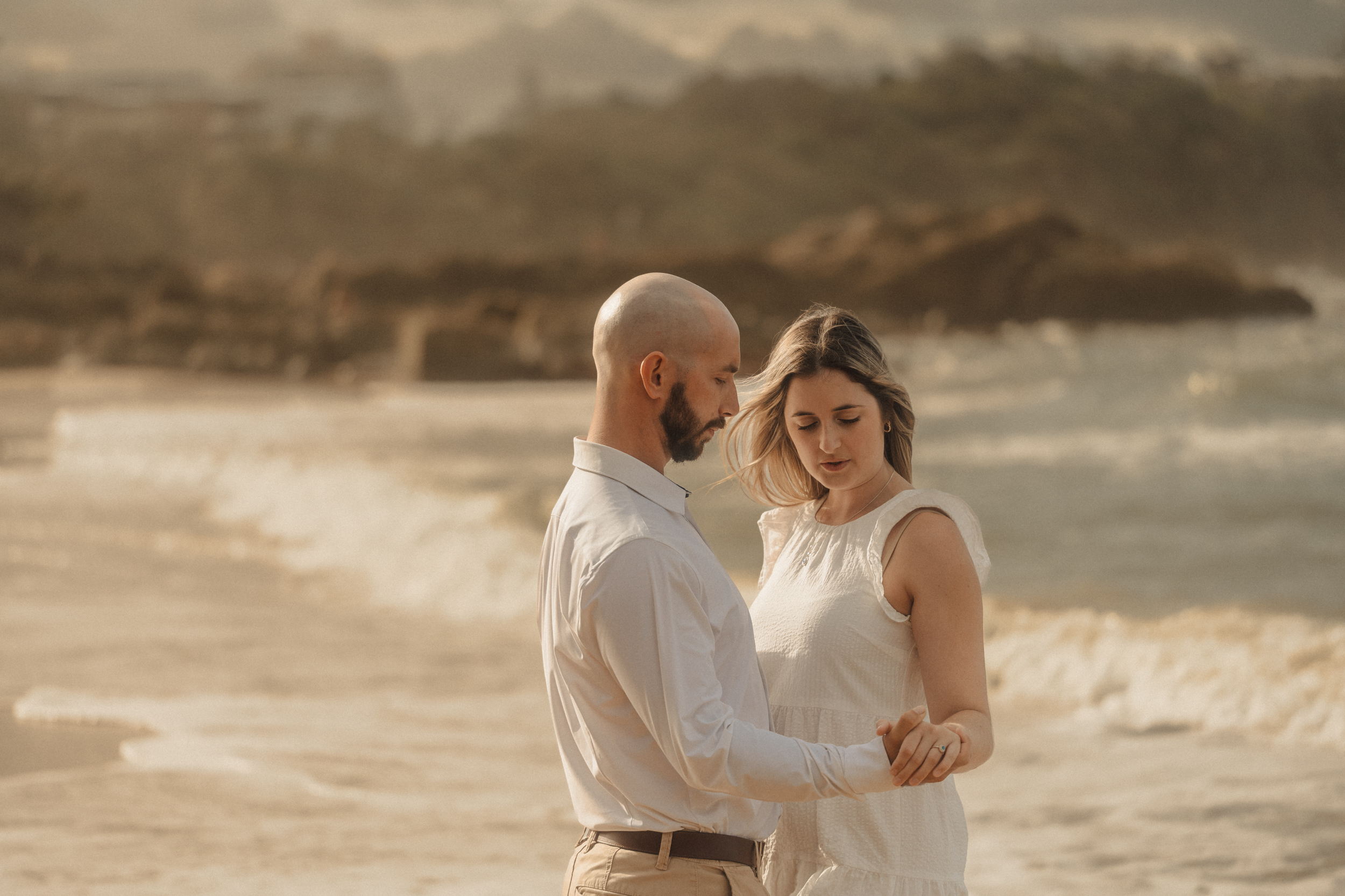 Intimate beach moment
